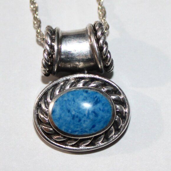 Jewelry - Sterling Silver Southwestern Blue Stone Necklace